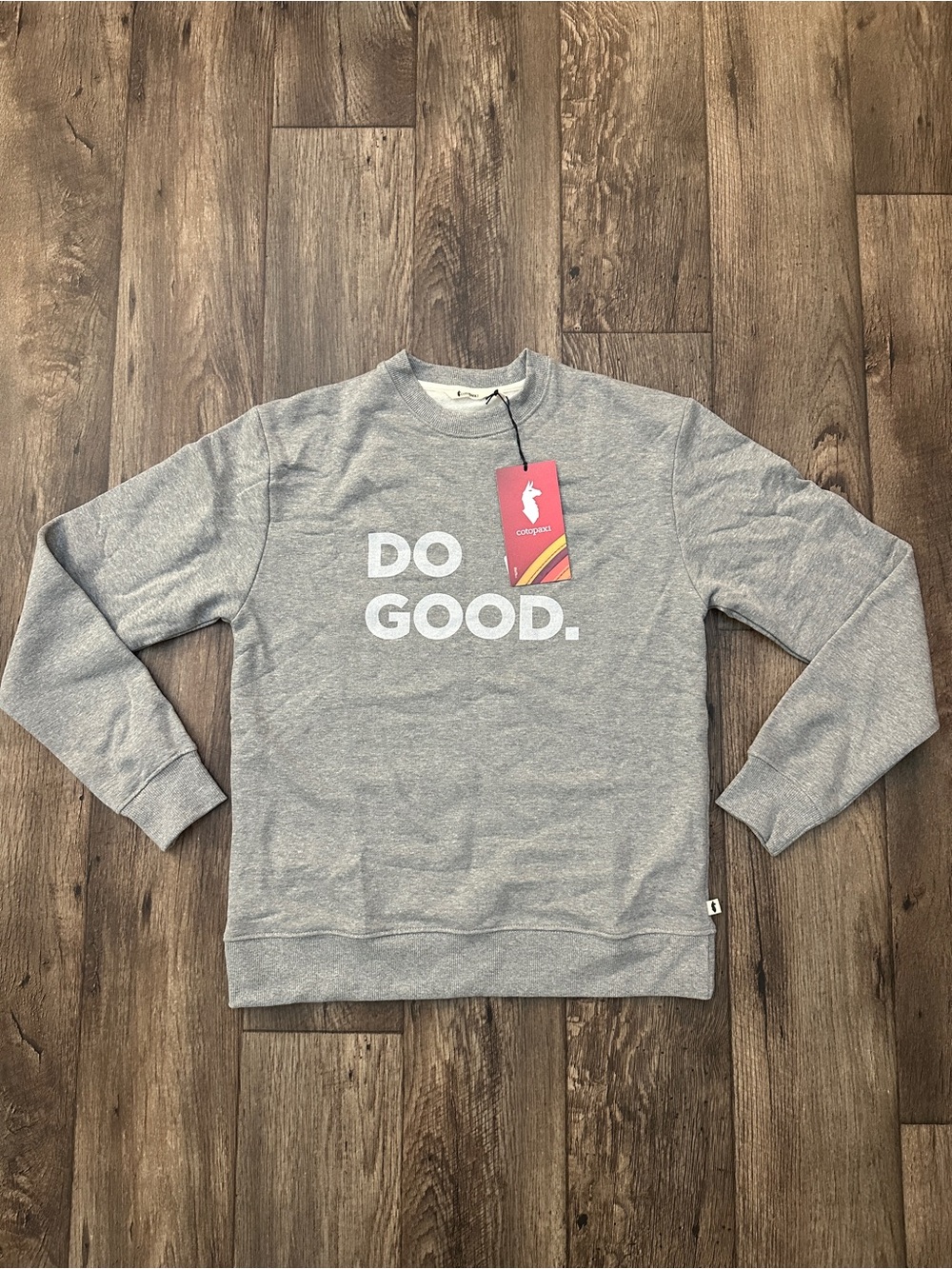 Cotopaxi Do Good Organic Crew Sweatshirt Men’s Size S Heather Grey